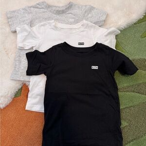 Kith Kids' Short Sleeve T-Shirt Trio - Black, White, Gray